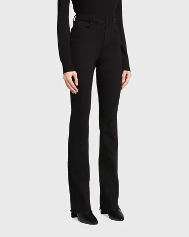 L'Agence Ruth High-Rise Straight Jeans w/ Raw Hem | Thumbnail 3 L'Agence Ruth High-Rise Straight Jeans w/ Raw Hem | Thumbnail 3