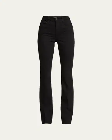 L'Agence Ruth High-Rise Straight Jeans w/ Raw Hem | Thumbnail 10 L'Agence Ruth High-Rise Straight Jeans w/ Raw Hem | Thumbnail 10