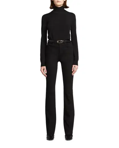 L'Agence Ruth High-Rise Straight Jeans w/ Raw Hem | Thumbnail 1 L'Agence Ruth High-Rise Straight Jeans w/ Raw Hem | Thumbnail 1