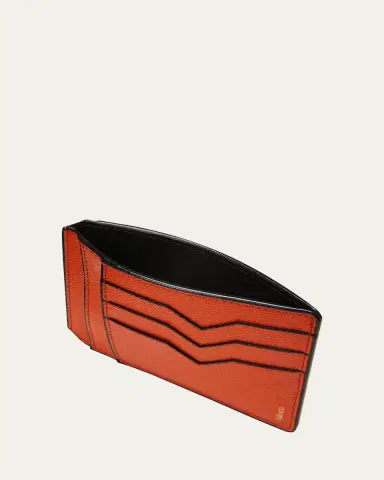 Valextra Men's V-Cut Compact Pebble Leather Card Holder | Thumbnail 7 Valextra Men's V-Cut Compact Pebble Leather Card Holder | Thumbnail 7