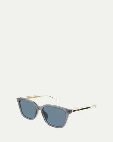 Gucci Men's Temple-Logo Square Sunglasses | Thumbnail 2 Gucci Men's Temple-Logo Square Sunglasses | Thumbnail 2