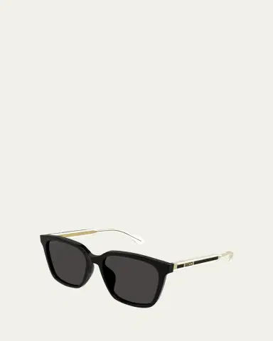 Gucci Men's Temple-Logo Square Sunglasses | Thumbnail 4 Gucci Men's Temple-Logo Square Sunglasses | Thumbnail 4