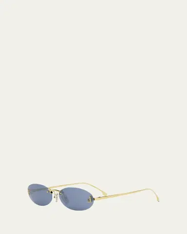 Fendi Embellished FF Oval Metal Sunglasses | Thumbnail 2 Fendi Embellished FF Oval Metal Sunglasses | Thumbnail 2