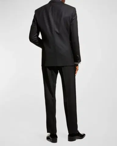 Brioni Men's Solid Wool Tuxedo | Thumbnail 3 Brioni Men's Solid Wool Tuxedo | Thumbnail 3