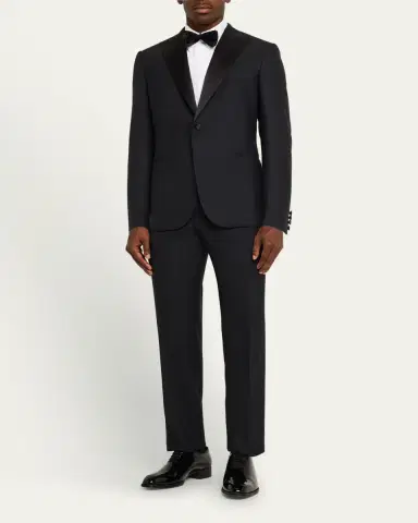 Brioni Men's Solid Wool Tuxedo | Thumbnail 6 Brioni Men's Solid Wool Tuxedo | Thumbnail 6