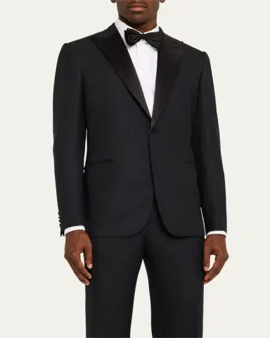 Brioni Men's Solid Wool Tuxedo | Thumbnail 8 Brioni Men's Solid Wool Tuxedo | Thumbnail 8