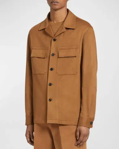 Zegna Men's Cashmere Overshirt | Thumbnail 3 Zegna Men's Cashmere Overshirt | Thumbnail 3