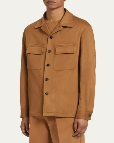 Zegna Men's Cashmere Overshirt | Thumbnail 6 Zegna Men's Cashmere Overshirt | Thumbnail 6