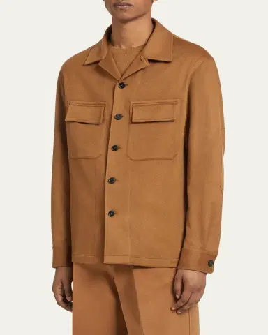 Zegna Men's Cashmere Overshirt | Thumbnail 8 Zegna Men's Cashmere Overshirt | Thumbnail 8