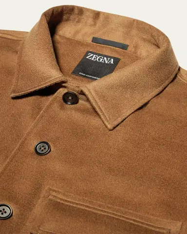 Zegna Men's Cashmere Overshirt | Thumbnail 9 Zegna Men's Cashmere Overshirt | Thumbnail 9