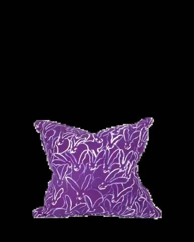Hunt Slonem Rabbit Run Pillow, 22" | Thumbnail 2 Hunt Slonem Rabbit Run Pillow, 22" | Thumbnail 2