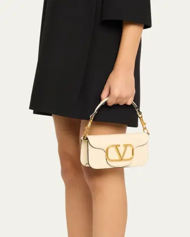 Valentino Garavani Loco Small VLOGO Calfskin Shoulder Bag | Thumbnail 3 Valentino Garavani Loco Small VLOGO Calfskin Shoulder Bag | Thumbnail 3