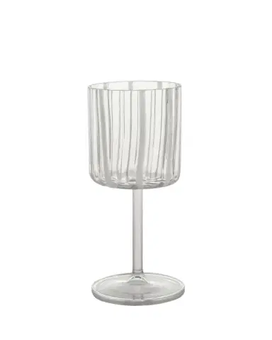 Tuttoattaccato Stripe Wine Glass, White | Thumbnail 1 Tuttoattaccato Stripe Wine Glass, White | Thumbnail 1