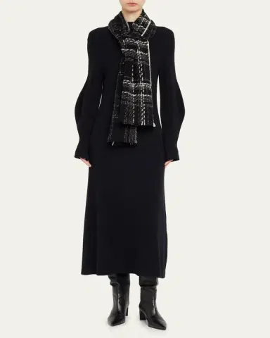 Gorski Cashmere Frayed Scarf | Thumbnail 2 Gorski Cashmere Frayed Scarf | Thumbnail 2
