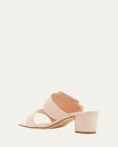 Manolo Blahnik Titubanew Suede Buckle Slide Sandals | Thumbnail 2 Manolo Blahnik Titubanew Suede Buckle Slide Sandals | Thumbnail 2
