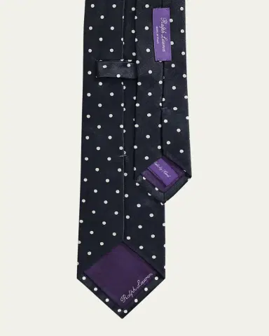 Ralph Lauren Purple Label Polka-Dot Silk Satin Tie | Thumbnail 4 Ralph Lauren Purple Label Polka-Dot Silk Satin Tie | Thumbnail 4
