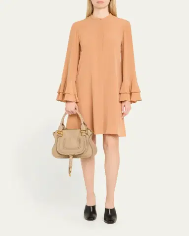 Chloé Marcie Small Satchel Bag in Grained Calfskin | Thumbnail 9 Chloé Marcie Small Satchel Bag in Grained Calfskin | Thumbnail 9