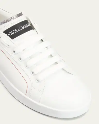 Dolce & Gabbana Leather Logo Low-Top Sneakers | Thumbnail 5 Dolce & Gabbana Leather Logo Low-Top Sneakers | Thumbnail 5