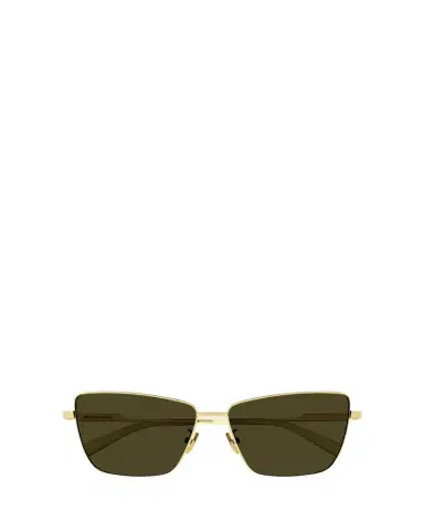 Bottega Veneta Rectangle Golden Metal Sunglasses | Thumbnail 1 Bottega Veneta Rectangle Golden Metal Sunglasses | Thumbnail 1