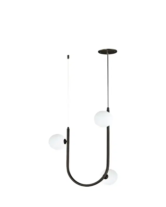 Nina Magon Design from Contour 3-Light Cord Hung Pendant 3000K Nina Magon Design from Contour 3-Light Cord Hung Pendant 3000K