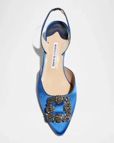 Manolo Blahnik Hangisi Crystal Buckle Slingback Pumps | Thumbnail 4 Manolo Blahnik Hangisi Crystal Buckle Slingback Pumps | Thumbnail 4