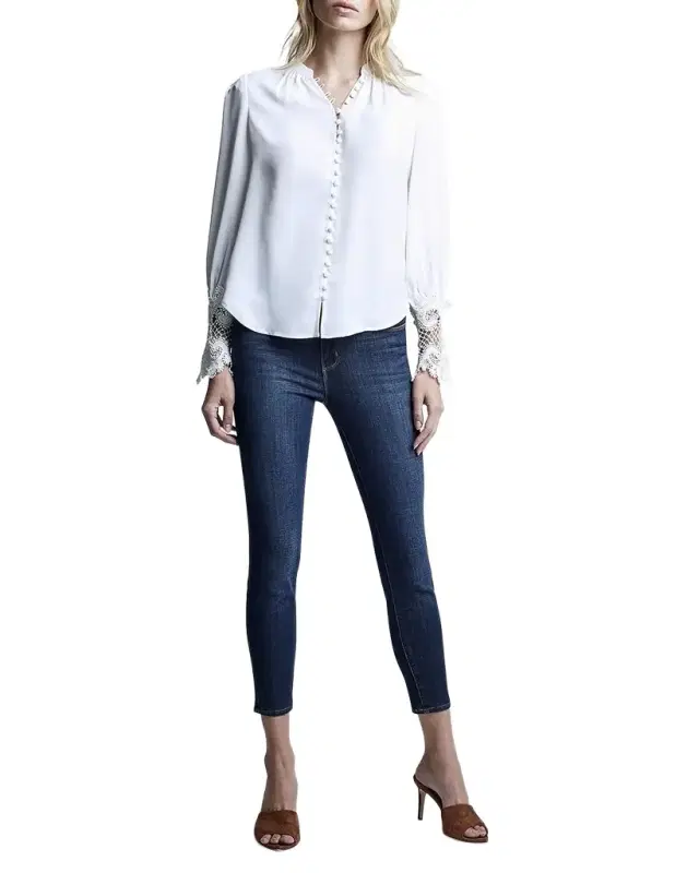 Ava Lace-Cuff Blouse Ava Lace-Cuff Blouse