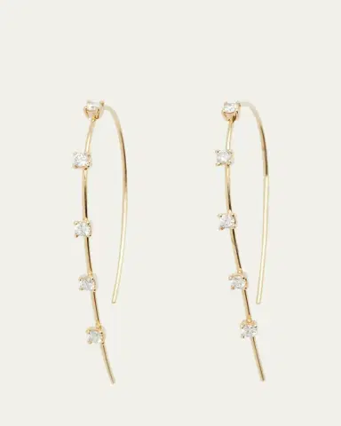 Lana 14K Gold Small Multi Solo Hooked on Hoop Earrings | Thumbnail 5 Lana 14K Gold Small Multi Solo Hooked on Hoop Earrings | Thumbnail 5