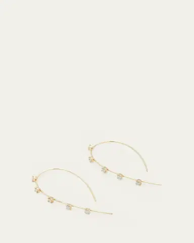 Lana 14K Gold Small Multi Solo Hooked on Hoop Earrings | Thumbnail 7 Lana 14K Gold Small Multi Solo Hooked on Hoop Earrings | Thumbnail 7
