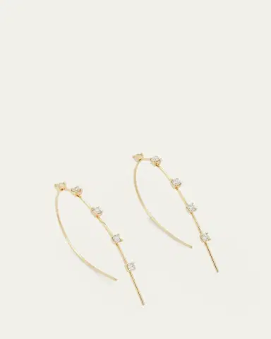 Lana 14K Gold Small Multi Solo Hooked on Hoop Earrings | Thumbnail 8 Lana 14K Gold Small Multi Solo Hooked on Hoop Earrings | Thumbnail 8