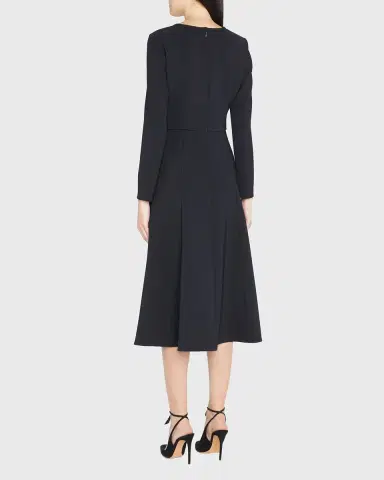 Carolina Herrera Triple Bow Keyhole-Front Midi Dress | Thumbnail 3 Carolina Herrera Triple Bow Keyhole-Front Midi Dress | Thumbnail 3