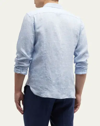 Orlebar Brown Men's Giles Linen Sport Shirt | Thumbnail 3 Orlebar Brown Men's Giles Linen Sport Shirt | Thumbnail 3