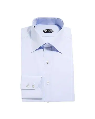 TOM FORD Men's Solid Point Collar Dress Shirt | Thumbnail 1 TOM FORD Men's Solid Point Collar Dress Shirt | Thumbnail 1