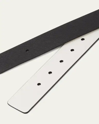Prada Men's Reversible Saffiano Leather Belt Strap | Thumbnail 4 Prada Men's Reversible Saffiano Leather Belt Strap | Thumbnail 4