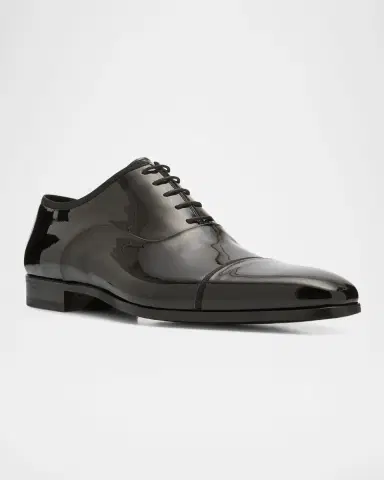 Magnanni Men's Jadiel Patent Cap-Toe Oxfords | Thumbnail 2 Magnanni Men's Jadiel Patent Cap-Toe Oxfords | Thumbnail 2