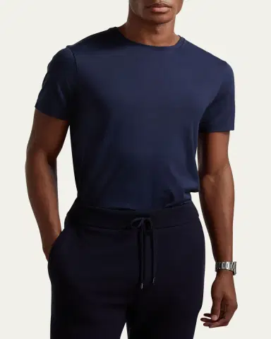 Ralph Lauren Purple Label Men's Short-Sleeve Crewneck T-Shirt | Thumbnail 4 Ralph Lauren Purple Label Men's Short-Sleeve Crewneck T-Shirt | Thumbnail 4