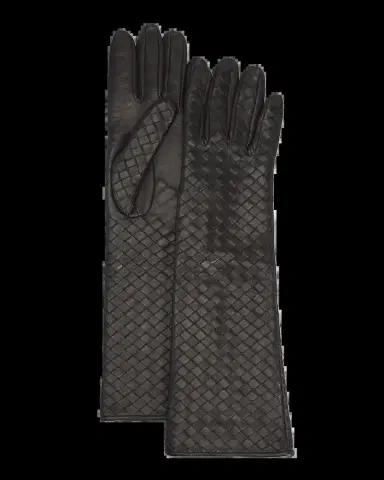 Bottega Veneta Woven Leather & Silk Gloves | Thumbnail 2 Bottega Veneta Woven Leather & Silk Gloves | Thumbnail 2