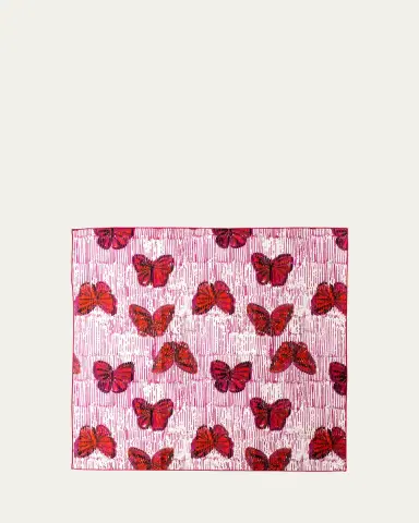Hunt Slonem Pretty in Pink Cotton Dinner Napkin | Thumbnail 2 Hunt Slonem Pretty in Pink Cotton Dinner Napkin | Thumbnail 2
