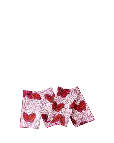 Hunt Slonem Pretty in Pink Cotton Dinner Napkin | Thumbnail 1 Hunt Slonem Pretty in Pink Cotton Dinner Napkin | Thumbnail 1
