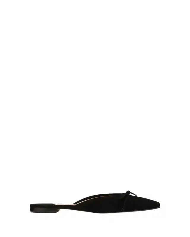 Ballerimu Suede Bow Ballerina Flat Mules Ballerimu Suede Bow Ballerina Flat Mules