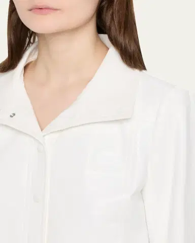 Courrèges Textured Vinyl Crop Jacket | Thumbnail 138 Courrèges Textured Vinyl Crop Jacket | Thumbnail 138