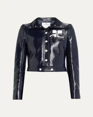 Courrèges Textured Vinyl Crop Jacket | Thumbnail 16 Courrèges Textured Vinyl Crop Jacket | Thumbnail 16