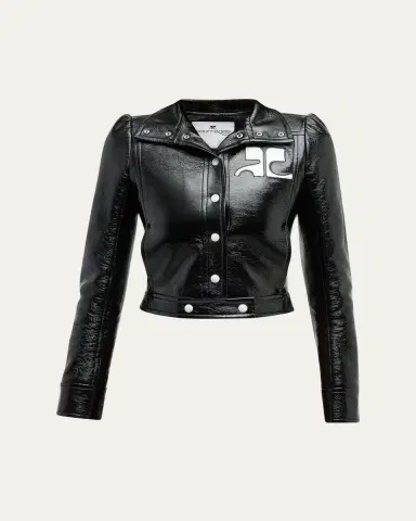 Courrèges Textured Vinyl Crop Jacket | Thumbnail 21 Courrèges Textured Vinyl Crop Jacket | Thumbnail 21