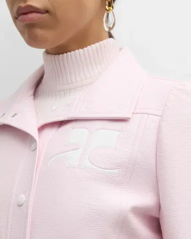 Courrèges Textured Vinyl Crop Jacket | Thumbnail 44 Courrèges Textured Vinyl Crop Jacket | Thumbnail 44