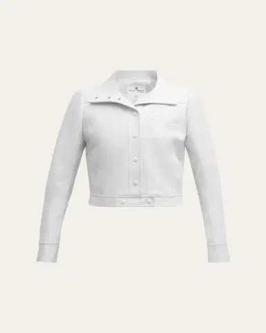 Courrèges Textured Vinyl Crop Jacket | Thumbnail 7 Courrèges Textured Vinyl Crop Jacket | Thumbnail 7