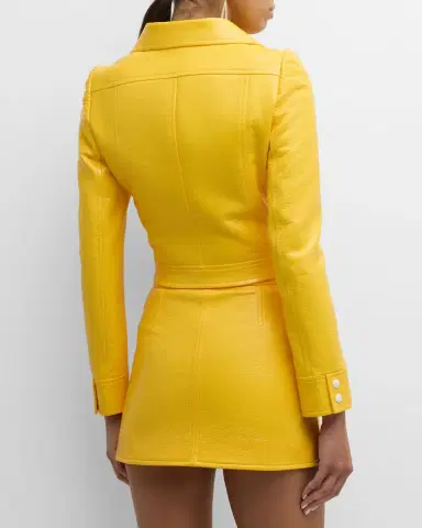 Courrèges Textured Vinyl Crop Jacket | Thumbnail 68 Courrèges Textured Vinyl Crop Jacket | Thumbnail 68
