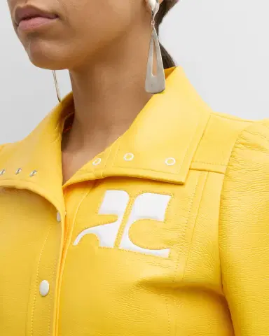 Courrèges Textured Vinyl Crop Jacket | Thumbnail 70 Courrèges Textured Vinyl Crop Jacket | Thumbnail 70