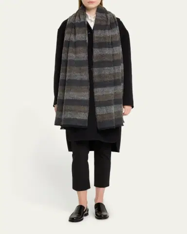 Denis Colomb Hokkaido Striped Shawl | Thumbnail 2 Denis Colomb Hokkaido Striped Shawl | Thumbnail 2