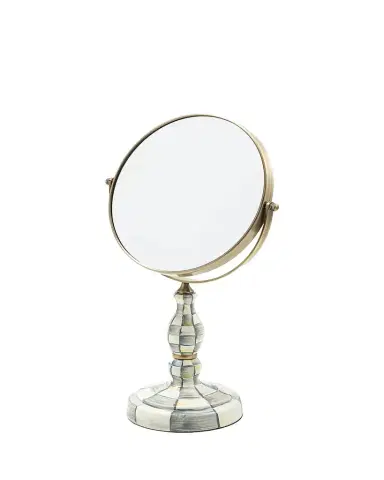 MacKenzie-Childs Sterling Check Enamel Vanity Mirror | Thumbnail 1 MacKenzie-Childs Sterling Check Enamel Vanity Mirror | Thumbnail 1