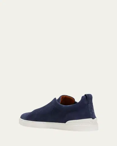 ZEGNA Men's Triple Stitch Suede Sneakers | Thumbnail 11 ZEGNA Men's Triple Stitch Suede Sneakers | Thumbnail 11