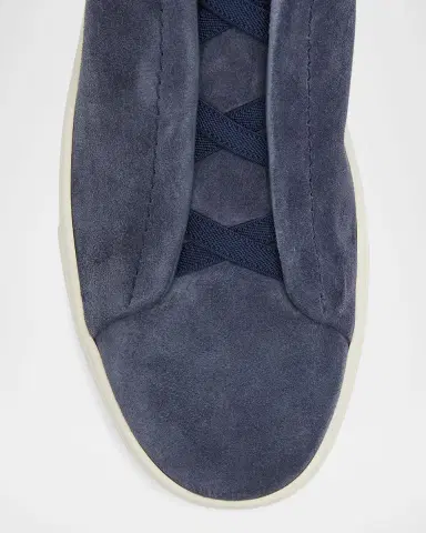 ZEGNA Men's Triple Stitch Suede Sneakers | Thumbnail 5 ZEGNA Men's Triple Stitch Suede Sneakers | Thumbnail 5